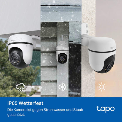 Tapo C51A 2K WLAN Überwachungskamera Aussen, 360° schwenk-/neigbar