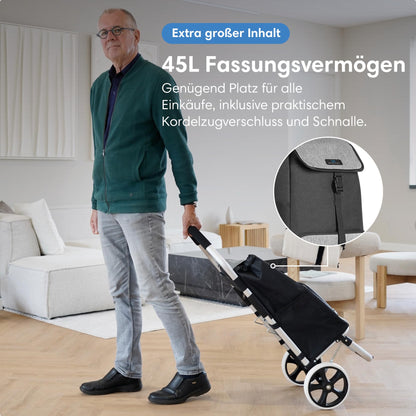 Safe Age Einkaufstrolley mit Kühlfach und Sackkarren-Funktion