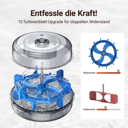 MERACH R14 Wasserrudergerät Gummibaumholz – Heimtraining