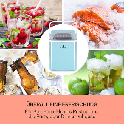 Klarstein Arctic Porter Eiswürfelbereiter - Blau, 12kg