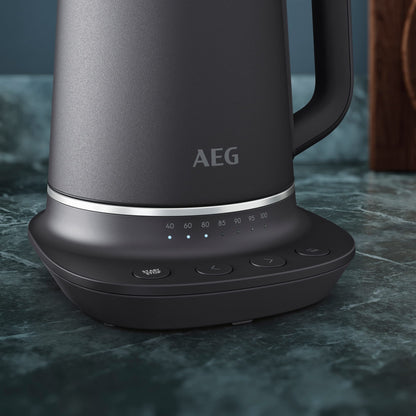 AEG K7-1-6BP Wasserkocher - 1.7L Grau mit 7 Temperaturstufen