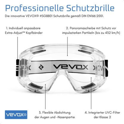 VEVOX Atemschutzmaske A1P2 mit A1 Gas- und P2 Partikelfiltern