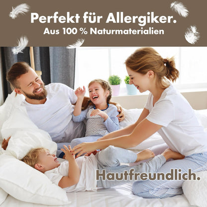 LILENO HOME 3-Kammer Daunenkissen Kopfkissen – 80x80 2er Set