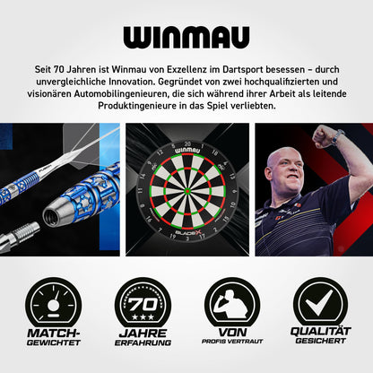 WINMAU Blackout Steeldartpfeile 23g Parallel, 90 % Tungsten