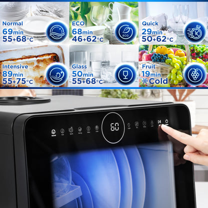 Duronic DW5 BK Mini Spülmaschine – Ohne Wasseranschluss