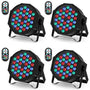 U'King LED Par Strahler RGB 4er Set Bühnenlicht mit Fernbedienung und verstellbarem Ständer