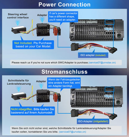 URVOLAX Android 13 Autoradio 10.1 Zoll – CarPlay & Android Auto