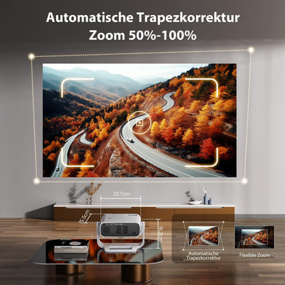 Wielio 2025 Full HD Beamer – Android 11 20000lm schwenkbar