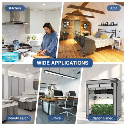 Aygrochy Rohrventilator Inline Abluftlüfter - 150mm Regelbar