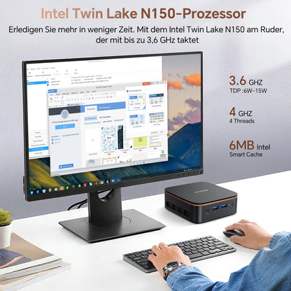 Blackview MP20 Mini PC Intel N150 - 16GB RAM 512GB Win 11 Pro