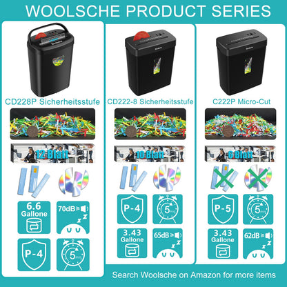 OfficePro SecureShred S12 Aktenvernichter für Papier & CDs, 12 Blatt, 25L