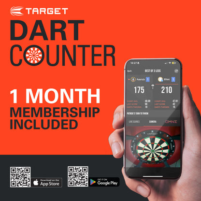 Target Darts Rift Dartboard Set – Steeltip-Dartboard mit 6 Darts