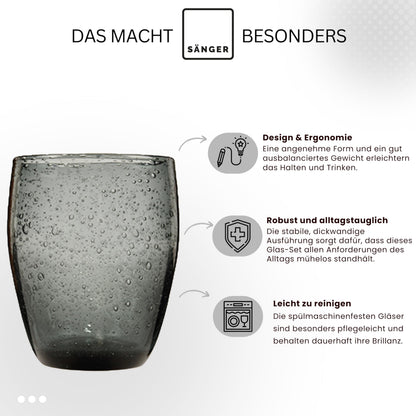 Sänger Trinkgläser Set London, 6-teilig, 250 ml, mehrfarbig
