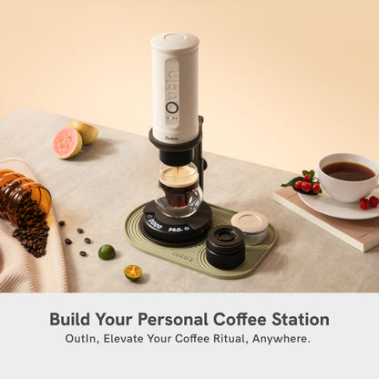 OutIn Claro Kaffeewaage mit Timer, digitale Espressowaage 2 kg