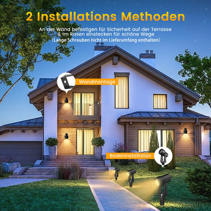 LONIUTO Gartenstrahler LED – 10er Pack Warmweiss 3000K