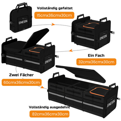 Einesin Kofferraum Organizer 88L mit 22L Kühltasche