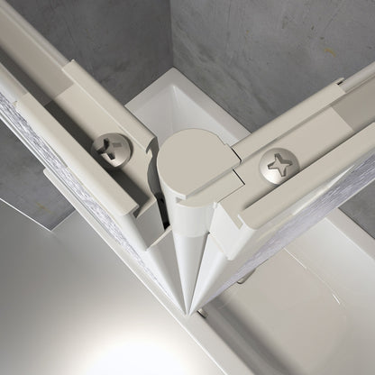 Schulte Duschwand Well Badewanne Seitenwand 3-teilig Kunstglas Tropfen