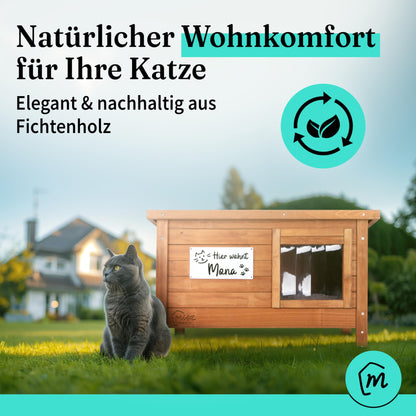 MIEZ MAGIC Katzenhaus outdoor winterfest isoliert 67x53x43cm