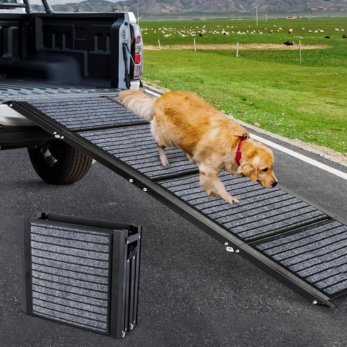 Faltbare Hunderampe Auto 180x50cm – Rutschfest für grosse Hunde SUV/LKW