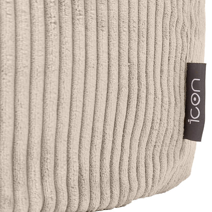 Icon Kingston Sitzsack mit Hocker Lounge Sessel Cord – Beige