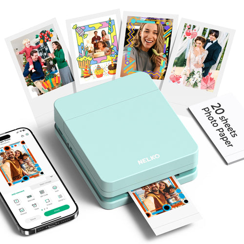 Nelko PP01 Mini-Fotodrucker, tragbarer Bluetooth-Drucker, Grün