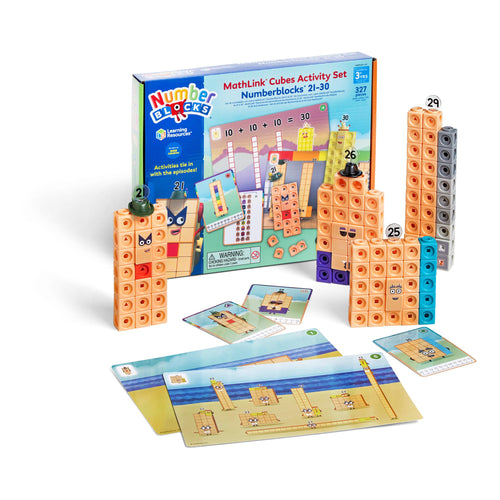 Learning Resources MathLink Cubes Numberblocks 21–30 Aktivitätsset mit farbigen Kunststoffwürfeln und Aktivitätskarten