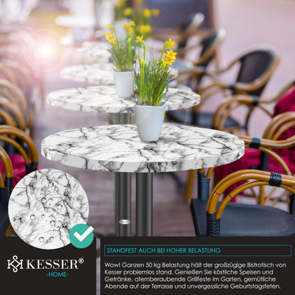 KESSER 2in1 Klapp-Stehtisch höhenverstellbar – Husse Marmor