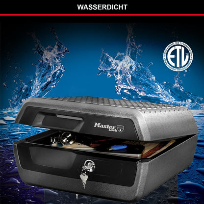Master Lock LCFW30100 Feuer/Wasser-Sicherheitskassette Gross Schlüsselschloss