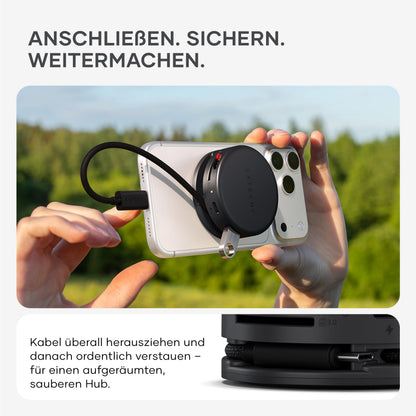 SATECHI OntheGo 7-in-1 USB-C Hub Multiport Adapter, Space Schwarz