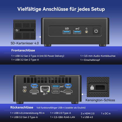 GEEKOM IT15 Mini PC - Intel Core Ultra 9 285H, 32GB/2TB SSD