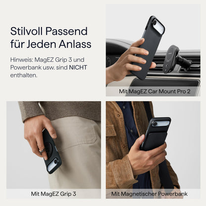 PITAKA iPhone Air Hülle aus Aramidfaser mit MagSafe, Schwarz/Grau