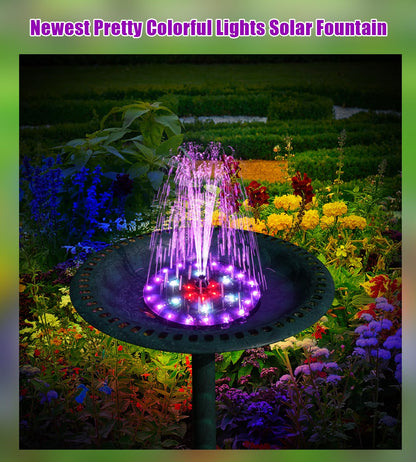 SZMP Solar Springbrunnen 4W mit 4000 mAh Akku und 60 LED