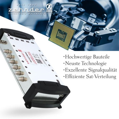 Zehnder 5/12 Multischalter für Quattro/Quad LNB & 12 Teilnehmer