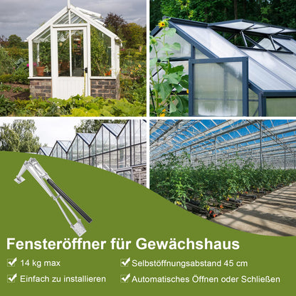 Gimisgu Gewächshaus Fensteröffner automatisch, 14 kg, 2er-Set