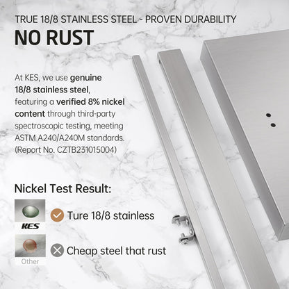 KES BTH231-2 Handtuchhalter Doppel freistehend Edelstahl gebürstet