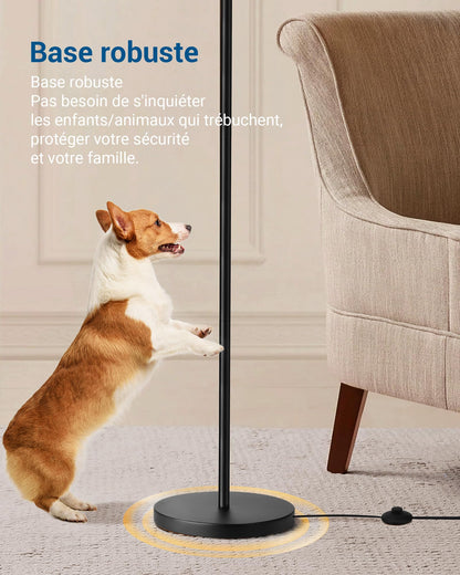 EDISHINE Bogenlampe Stehleuchte - 161cm Schwarz Beige