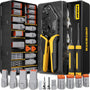 DXCRIMP DT Steckverbinder Set mit Crimpzange und Auspinnwerkzeug, wasserdichte 2/3/4/6-polige Kfz-Stecker