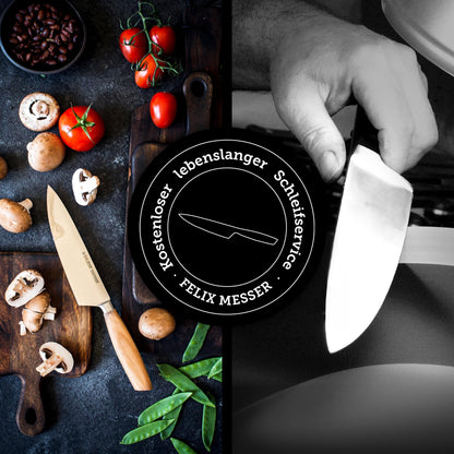 Felix SOLINGEN 976003F Santoku Messer – 16cm Olivenholz