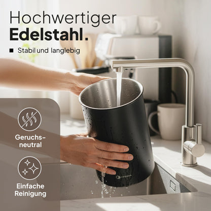 JODORA Kaffeedose Edelstahl luftdicht 1 kg mit Vakuumverschluss