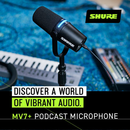 Shure MV7+ Podcast & Streaming Mikrofon USB/XLR - Schwarz