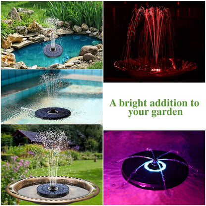 AISITIN Solar-Springbrunnen 5,5 W mit LED für Garten und Teich