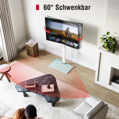 AOKCOS Universal TV Bodenständer 32-70 Zoll - Weiss