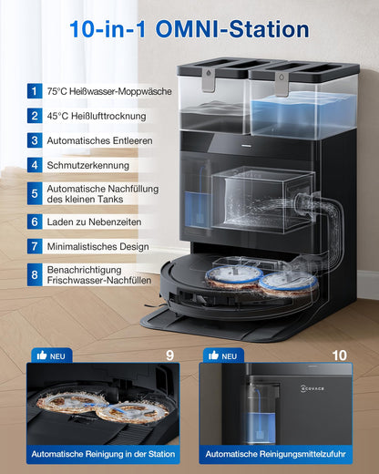 ECOVACS DEEBOT T50 PRO Omni Gen2 Saugroboter mit Wischfunktion