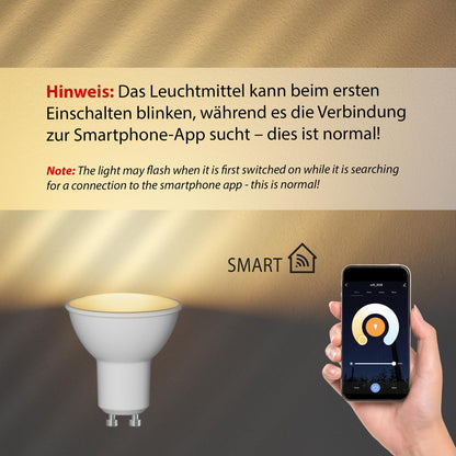 ledscom.de GU10 LED RGBWW Smart Home WLAN Leuchtmittel 10er Set
