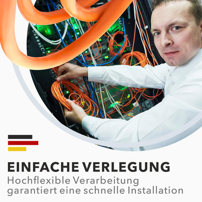 RedStar24 CAT 7 Verlegekabel 50 m S/FTP Netzwerkkabel halogenfrei