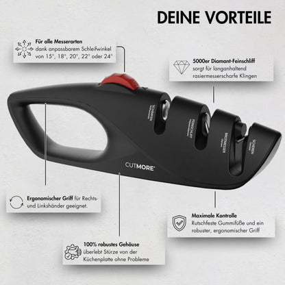 CUTMORE ProSharp Diamant Messerschärfer, winkelverstellbar