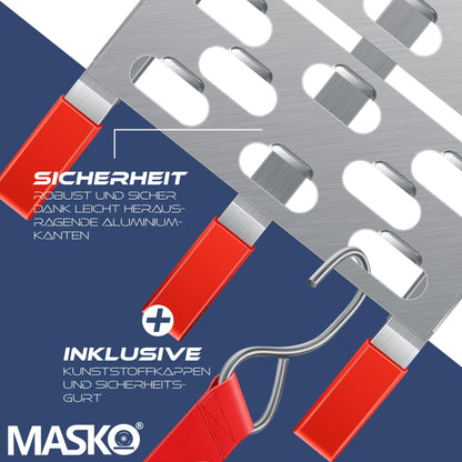 MASKO Auffahrrampe ALU Faltbar Verladerampe 340kg - Silber