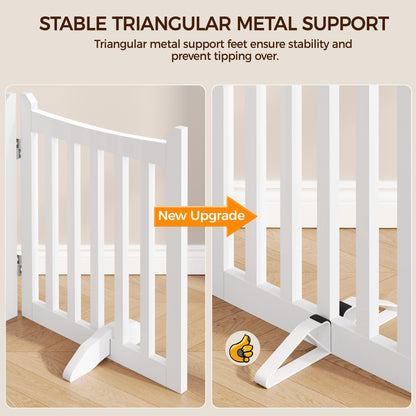 Yaheetech Hunde Absperrgitter faltbar – 4 Paneelen, Weiss