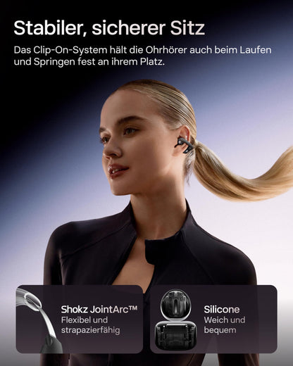 Shokz OpenDots ONE Open-Ear-Kopfhörer Bluetooth, Schwarz