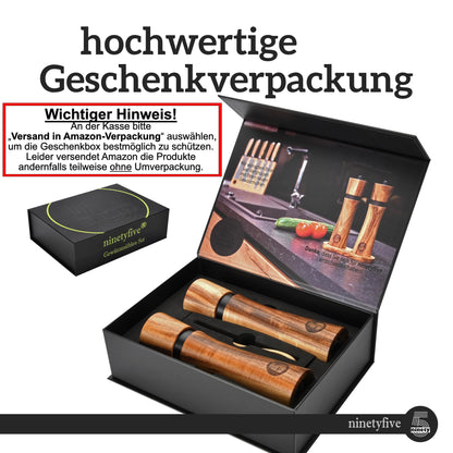 ninetyfive® Salz- & Pfeffermühlen Set Akazienholz 21cm